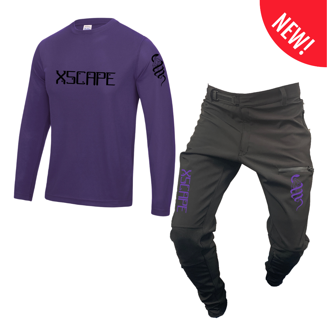 X5CAPE Rebellion Long Sleeve Mountain Bike Race Kit - Black