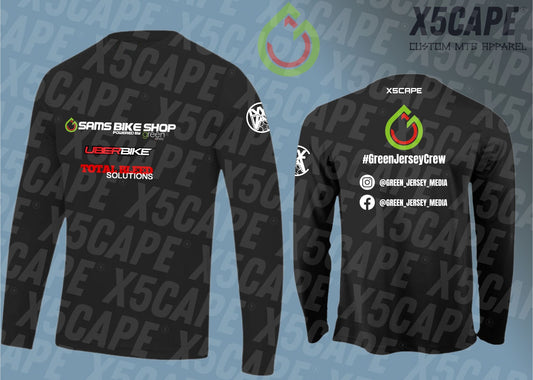 Green Jersey Crew Longsleeve Jersey - Black