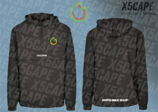 Green Jersey Crew Windbreaker - Black