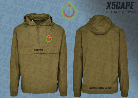 Green Jersey Crew Windbreaker - Khaki