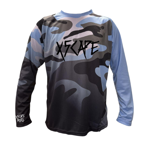 X5CAPE Airforce Blue Camo Fade Custom Longsleeve Jersey