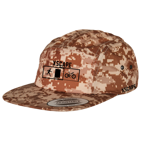 X5CAPE Camo 5 Panel Cap - Terracotta