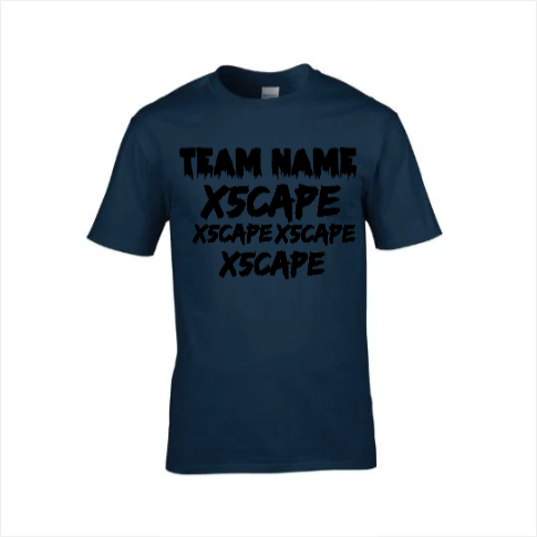 X5CAPE Custom T-Shirt With Sponsors - Dark Colours