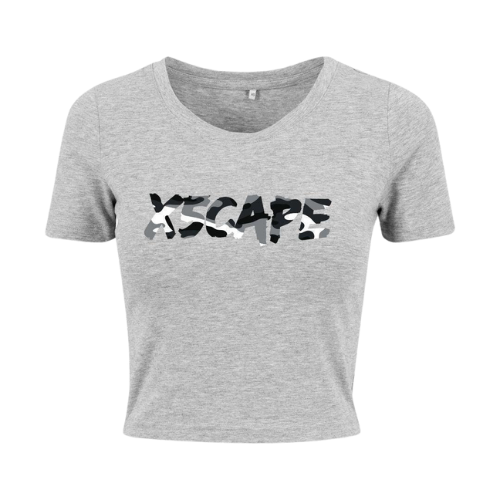 X5CAPE Custom Women's Crop Tee - Grey