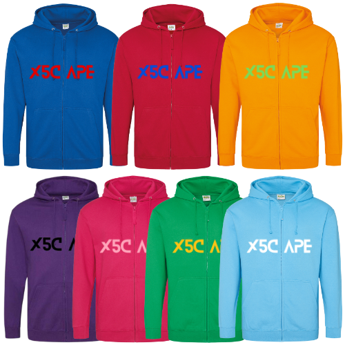 X5CAPE Custom Zip Up Hoodie - Bright Colours