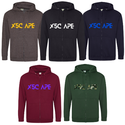 X5CAPE Custom Zip Up Hoodie - Dark Colours