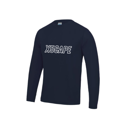 X5CAPE Horizon Enduro Long Sleeve Mountain Bike Jersey - Navy