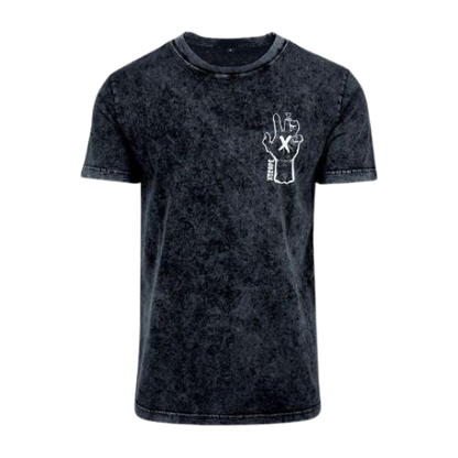 X5CAPE RIP Acid Wash T-Shirt | Black