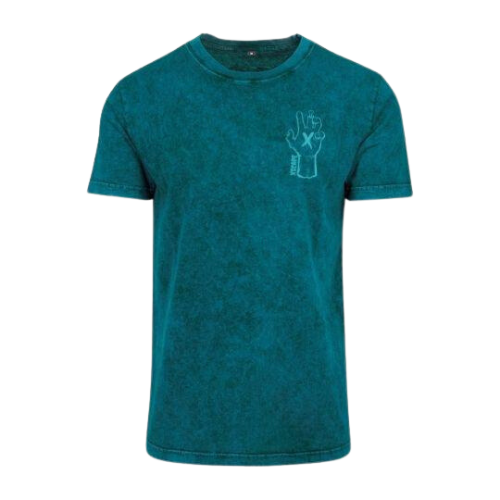 X5CAPE RIP Acid Wash T-Shirt | Teal