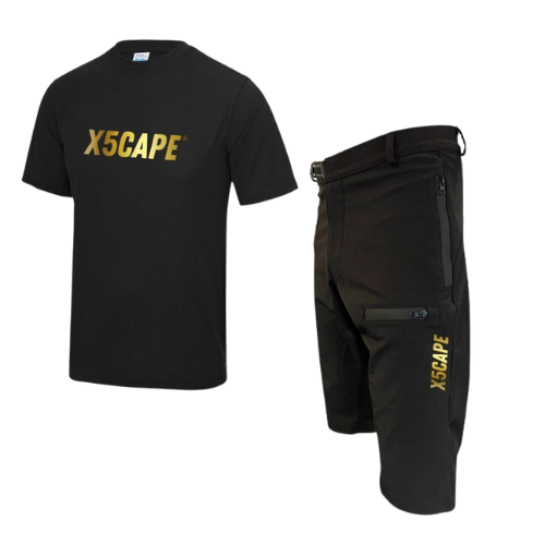 X5CAPE Rebellion 24K Short Sleeve & Shorts Mountain Bike Race Kit-x5Cape Mountain Bike Pants