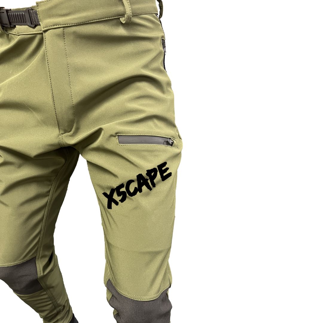 X5CAPE Rebellion Custom Logo MTB Trail Pants - Khaki Green