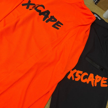 X5CAPE Rebellion Long Sleeve Mountain Bike Race Kit - Black & Electric Orange