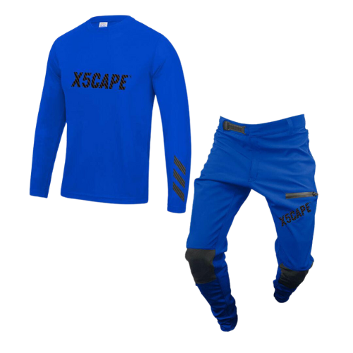X5CAPE Rebellion Royal Blue Carbon Fibre Mountain Bike Race Kit-x5Cape Mountain Bike Pants