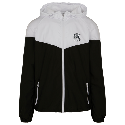 X5CAPE Two Tone Full Zip Wind Breaker - Black & White