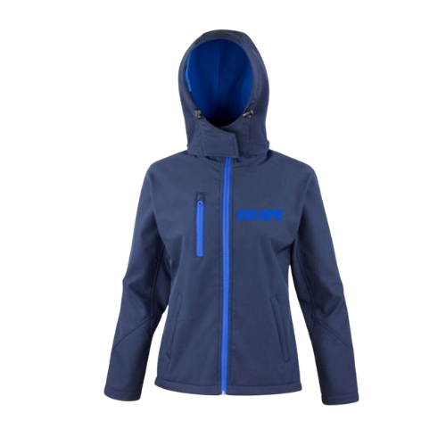X5CAPE Womens Blue Customisable Soft Shell Full Zip Jacket