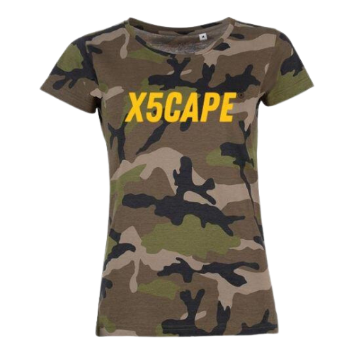 X5CAPE Womens Green Camo Tee