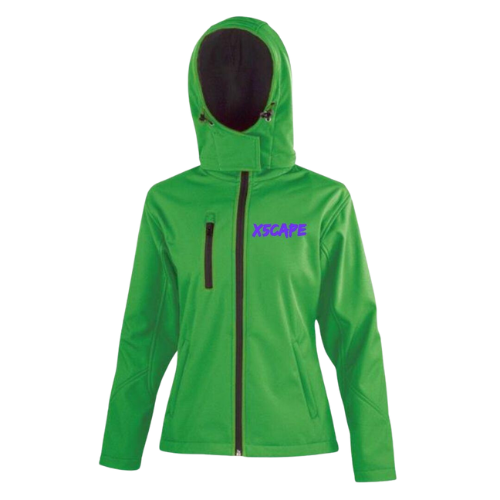 X5CAPE Womens Green Customisable Soft Shell Full Zip Jacket