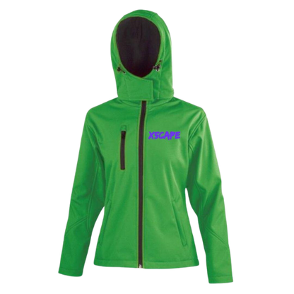 X5CAPE Womens Green Customisable Soft Shell Full Zip Jacket