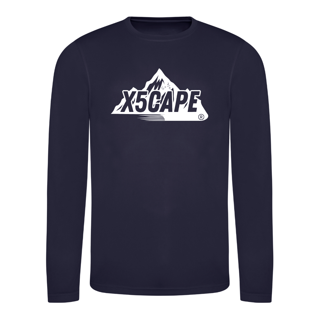 X5CAPE Custom Long Sleeve Jersey - Navy Blue