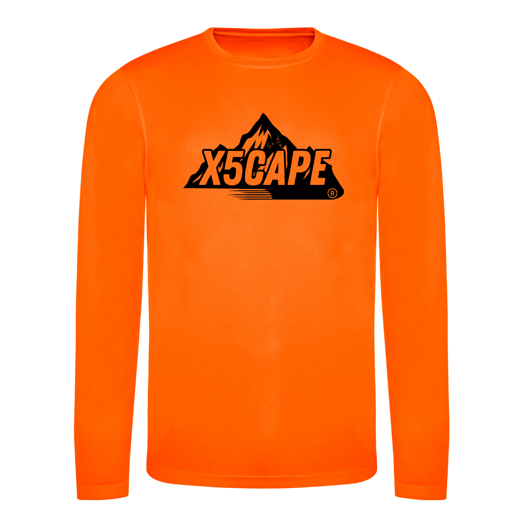 X5CAPE Custom Long Sleeve Jersey - Electric Orange