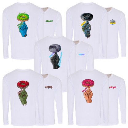 X5CAPE Donut Mens Long Sleeve Jersey