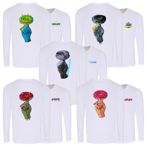 X5CAPE Donut Mens Long Sleeve Jersey