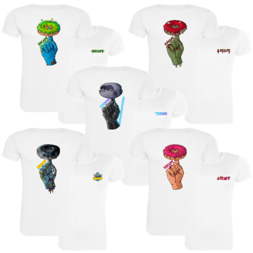 X5CAPE Donut Womens Short Sleeve Jersey