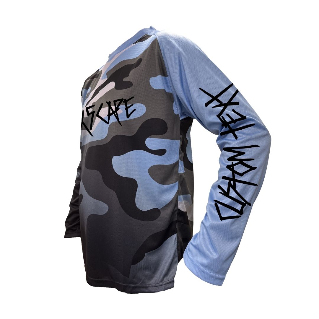 Blue deals camouflage jersey