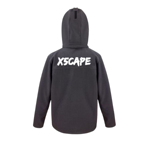 X5CAPE Black Customisable Soft Shell Full Zip Jacket