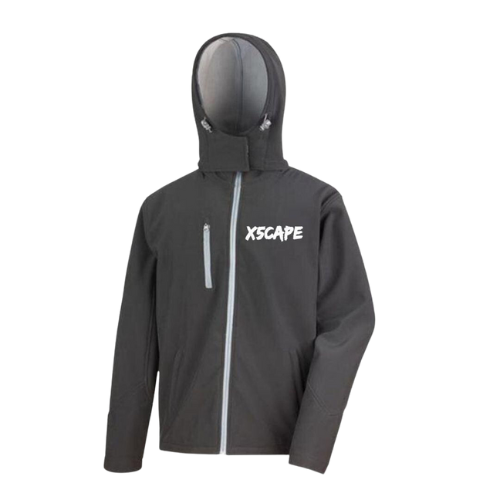 X5CAPE Black Customisable Soft Shell Full Zip Jacket