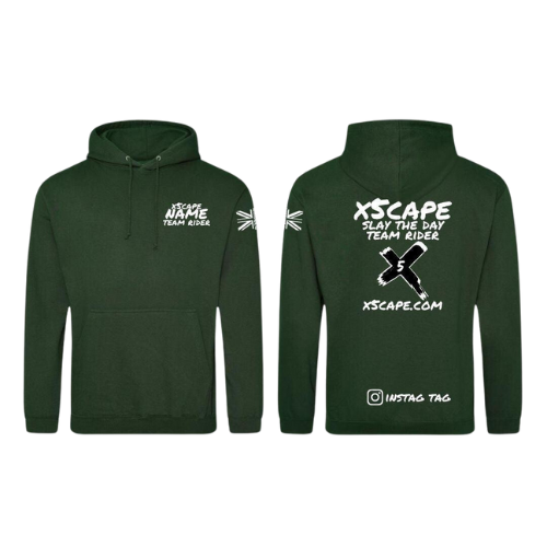 X5CAPE Custom Team Rider Hoodie - Forest Green