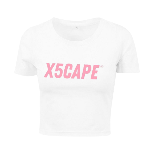 X5CAPE Custom Women's Crop Tee - White