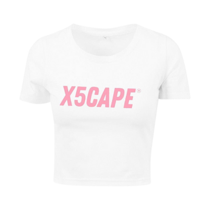 X5CAPE Custom Women's Crop Tee - White
