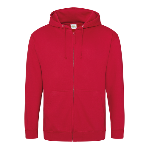 Bright red zip up hoodie discount
