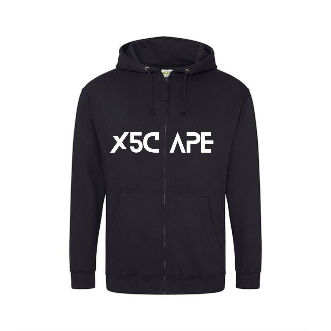 X5CAPE Custom Zip Up Hoodie - Black-x5Cape