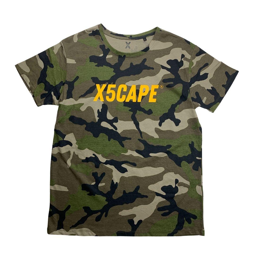 X5CAPE Green Camo Logo T-Shirt-x5Cape