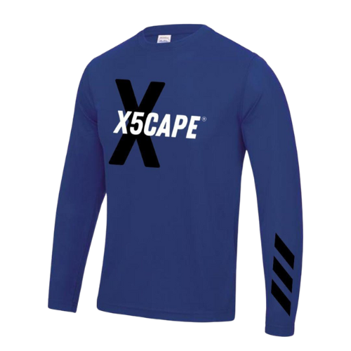 X5CAPE Long Sleeve Mountain Bike Race Jersey - Blue