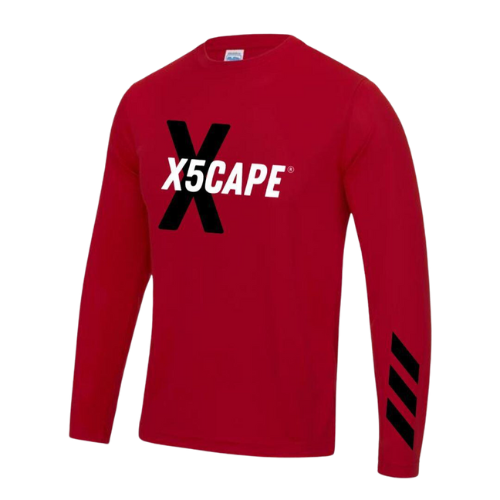 X5CAPE Long Sleeve Mountain Bike Race Jersey - Red