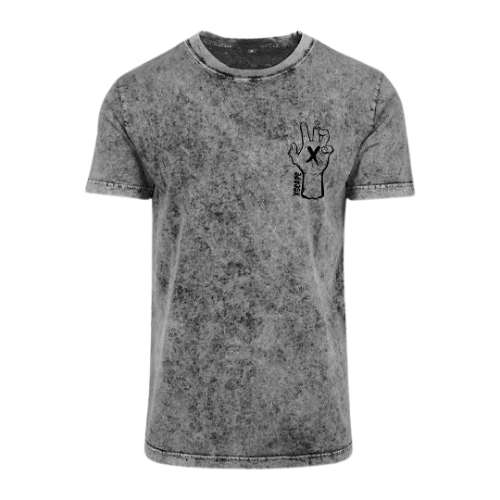 X5CAPE RIP Acid Wash T-Shirt | Grey