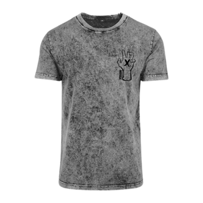 X5CAPE RIP Acid Wash T-Shirt | Grey
