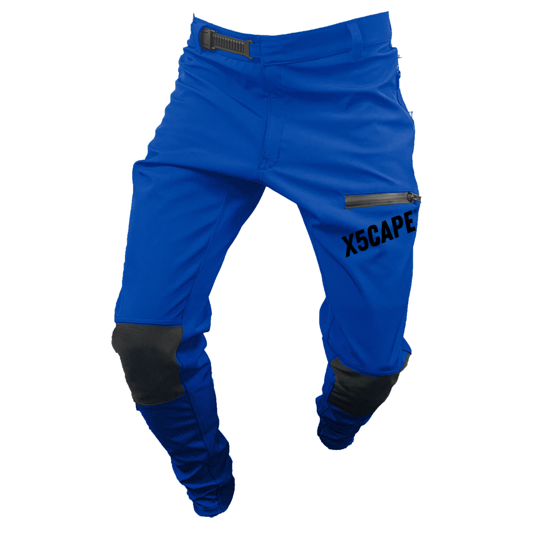 X5CAPE Rebellion Custom Logo MTB Trail Pants - Royal Blue-x5Cape Mountain Bike Pants