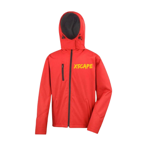 X5CAPE Red Customisable Soft Shell Full Zip Jacket