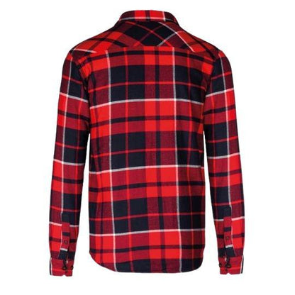 X5CAPE Sherpa Lined Flannel Shirt - Red-x5Cape