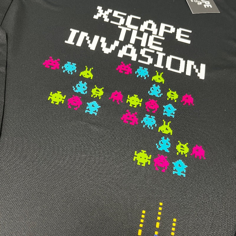 X5CAPE The Invasion Long Sleeve Mountain Bike Jersey - Space Invaders MTB Jersey