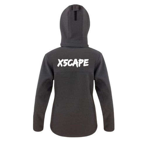 X5CAPE Womens Black Customisable Soft Shell Full Zip Jacket