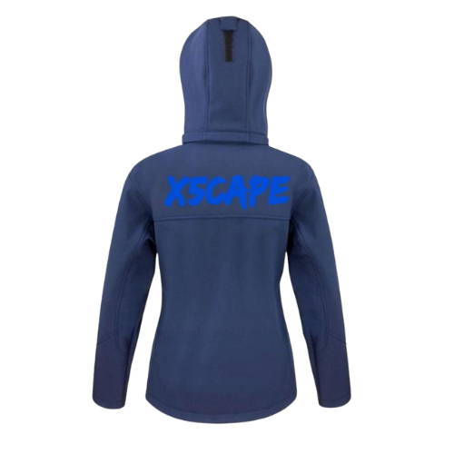 X5CAPE Womens Blue Customisable Soft Shell Full Zip Jacket