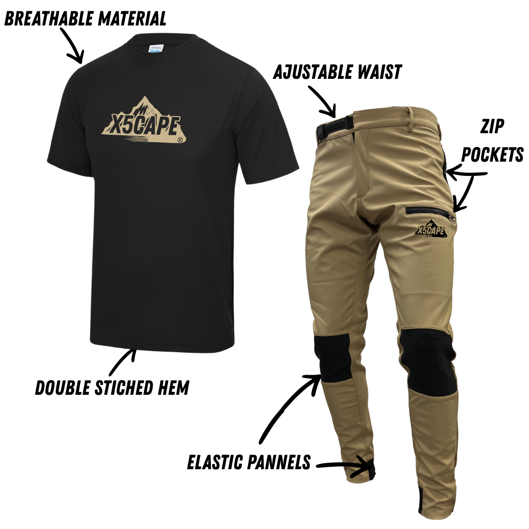X5CAPE Rebellion Shortsleeve MTB Kit - Dessert Sand
