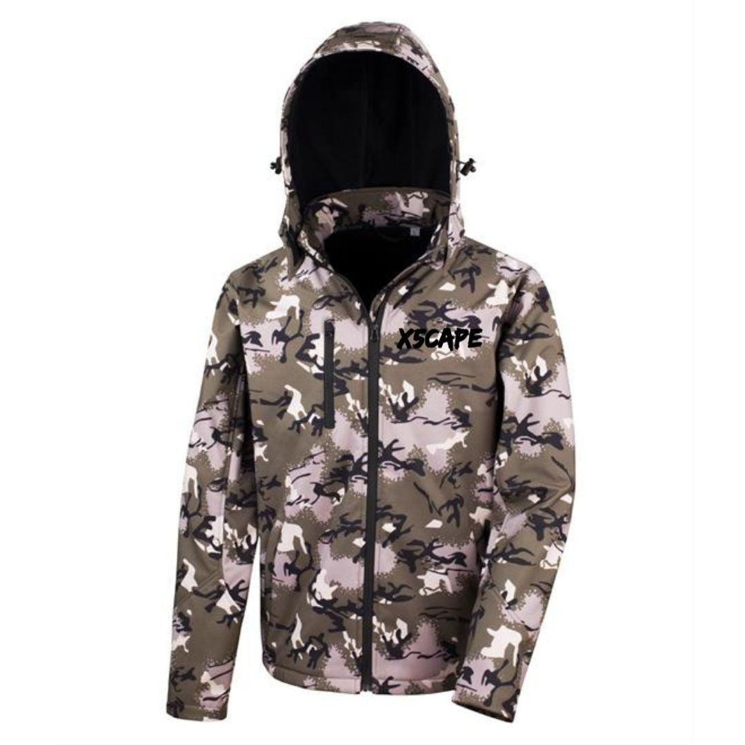 X5CAPE Camo Soft Shell Full Zip Jacket