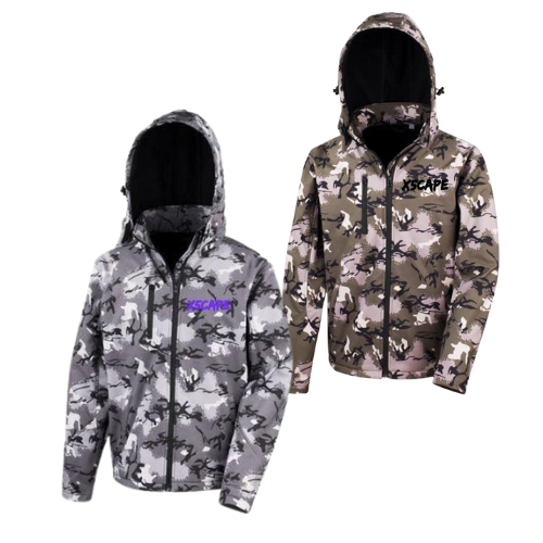 X5CAPE Camo Soft Shell Full Zip Jacket