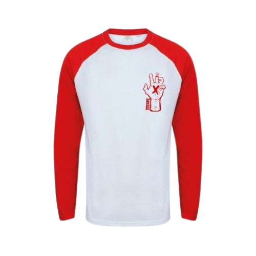 X5CAPE Customisable Skate Long Sleeve - Red & White